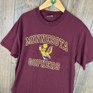 Minnesota Gophers Hockey Vintage 00s Graphic Tee T-Shirt Medium Maroon TCX